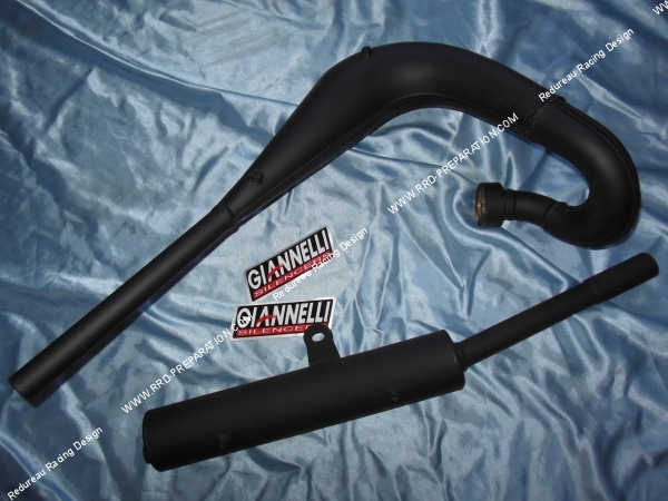 vue Pot d' échappement GIANNELLI pour YAMAHA DT MX 50cc 2 temps 1982 à 2001