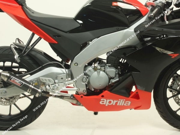 vue Pot d' échappement GIANNELLI passage bas pour APRILIA RS4 50cc 2010 a 2011