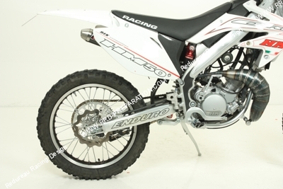 vue Pot d' échappement GIANNELLI passage haut pour HM CRE DERAPAGE RR, CRE BAJA RR et HM DERAPAGE 50cc 2006 à 2009