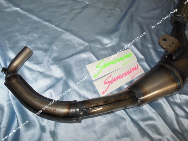 vue Pot d’échappement SIMONINI Racing silencieux carbone pour MALAGUTI FIFTY TOP, FULL, CX, MORINI G30