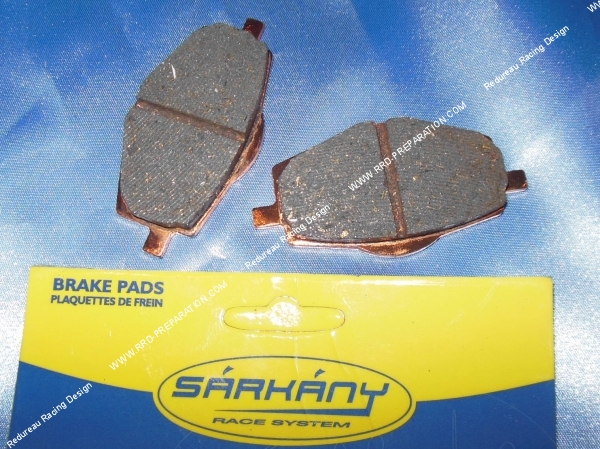 vue Plaquettes de frein SARKANY arrière pour mécaboite MBK X-POWER et YAMAHA TZR...