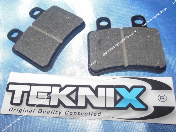 vue Plaquettes de frein TEKNIX arrière pour scooter 125cc et 50cc à boite Peugeot Elystar, Jet Force, MBK X limit, DERBI DRD PRO...