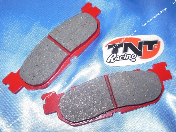 vue Plaquettes de frein TNT Racing arrière pour maxi-scooter 250cc MBK Skyliner et YAMAHA Majesty