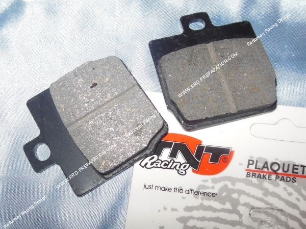 vue Plaquettes de frein TNT Racing arrière pour scooter MBK NITRO & YAMAHA AEROX