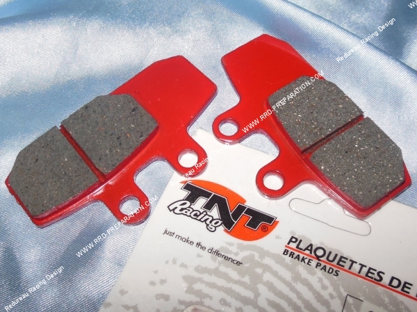 vue Plaquettes de frein TNT Racing avant droit pour maxi-scooter APRILIA Scarabeo 500cc