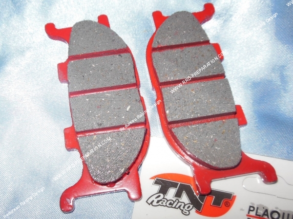 vue Plaquettes de frein TNT Racing avant pour maxi-scooter YAMAHA TMAX 500cc avant 2004