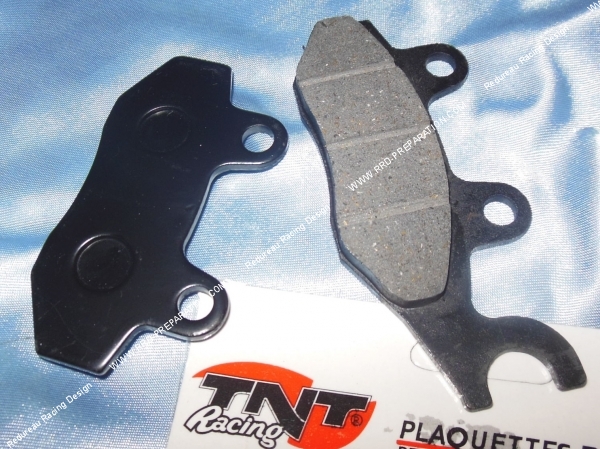 vue Plaquettes de frein TNT Racing PL13 avant pour mécaboite MBK X-POWER et YAMAHA TZR...