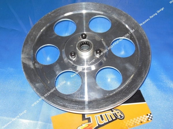 vue Plateau, poulie TUN'R aluminium avec pignon de 11 dents pour Peugeot 103 SP, MV, MVL, LM, VOGUE...