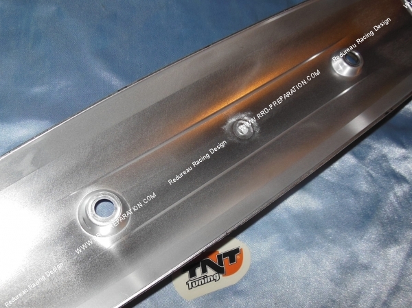 vue Protection pot d'échappement TNT TUNING couleur aux choix pour maxi-scooter YAMAHA T-MAX 500cc 2008 entraxe 255mm