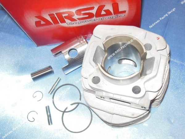 vue préparation Kit 50cc Ø39mm AIRSAL aluminium air pour MBK 88, AV44...  motobecane av7 (arrondi)