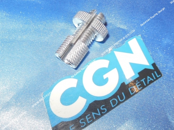 vue Régleur  barillet tendeur de câble filetage Ø10 X 125mm en aluminium pour moto et autre (écrou frein libre)
