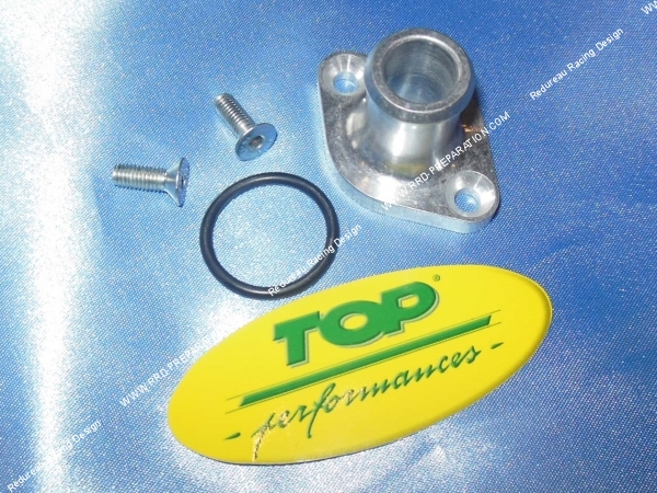 vue Raccord de culasse TOP PERFORMANCES avec joints et vis sur scooter moteur PIAGGIO  GILERA Liquide (NRG, RUNNER...)