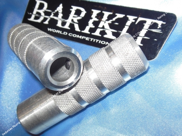 vue Repose pieds, cale pieds en aluminium BARIKIT pour Pocket bike chromé