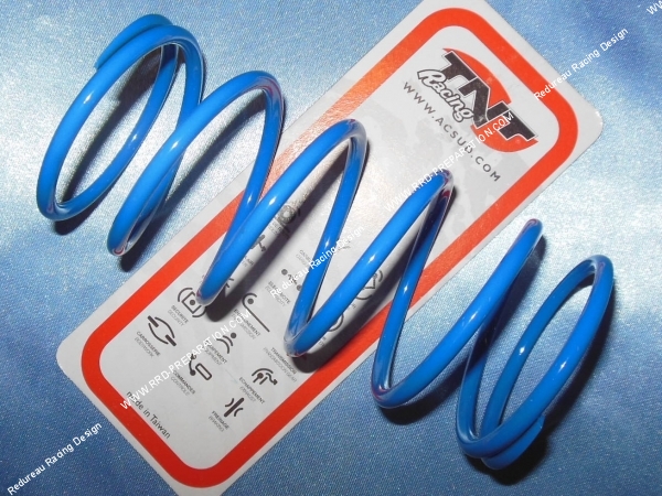 vue Ressort de poussée TNT Racing Ø4mm bleu +30% pour Mbk booster, nitro,...
