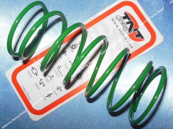 vue Ressort de poussée TNT Racing Ø4mm vert +15% pour Mbk booster, nitro,...