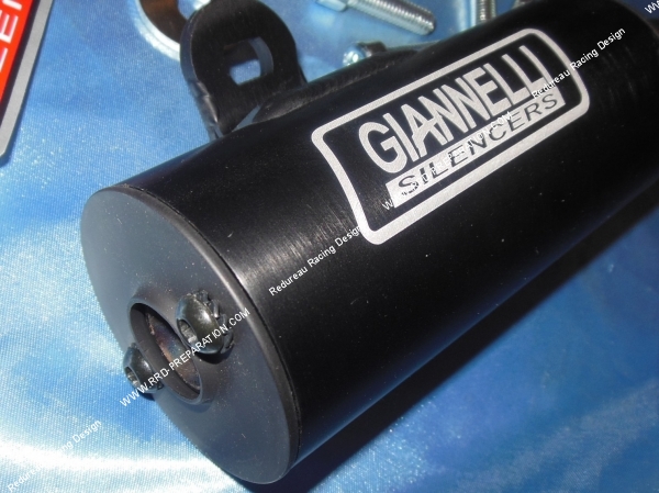 vue Silencieux, cartouche GIANNELLI noir de rechange pour pot d'échappement sur PIAGGIO VESPA PX, LML STAR 125  150cc 2 temps