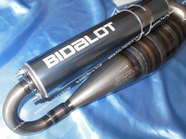vue silencieux Pot d' échappement BIDALOT S3R pour scooter moteur PEUGEOT Horizontal Air et Liquide (ludix, speedfight 3, jet force...)