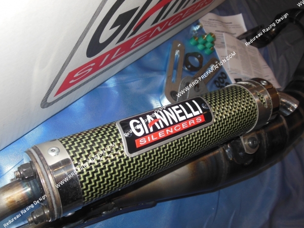 vue silencieux Pot d' échappement GIANNELLI REVERSE pour scooter minarelli horizontal liquide (mbk nitro, yamaha aerox...)
