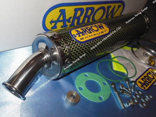 vue Silencieux seul d'échappement ARROW KEVLAR pour CAGIVA MITO 125cc 2 temps 1994 à 2006 version homologuée