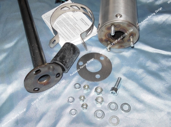 vue Silencieux seul d'échappement GIANNELLI aluminium ou carbone pour DERBI GPR 125cc RACING & NUDE 2 temps 2004 à 2005