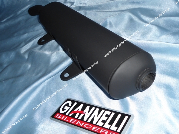 vue Silencieux seul d'échappement GIANNELLI aluminium noir pour KAWASAKI KMX 1982 à 2001 125cc