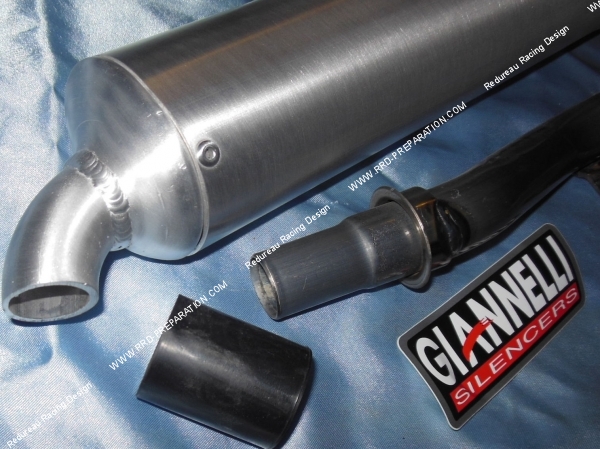 vue Silencieux seul d'échappement GIANNELLI aluminium pour YAMAHA DTR R 125cc 2 temps 1989 a 1990