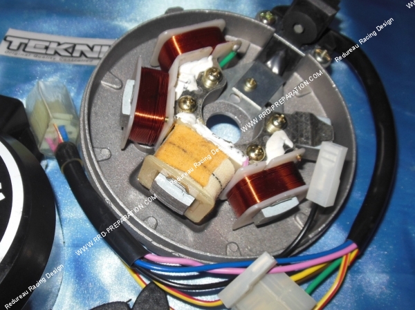 vue stator Allumage complet TEKNIX type origine électronique 12V pour Peugeot 103 petit cone
