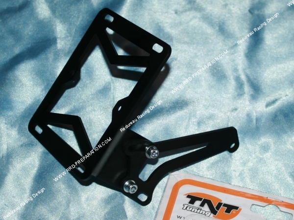 vue Support de plaque d'immatriculation latéral TNT pour scooter MBK nitro  booster