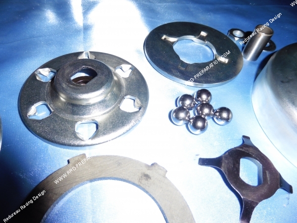 vue Variateur et embrayage complet TEKNIX type origine pour Peugeot 103 sp, mv, mvl, lm, vogue...