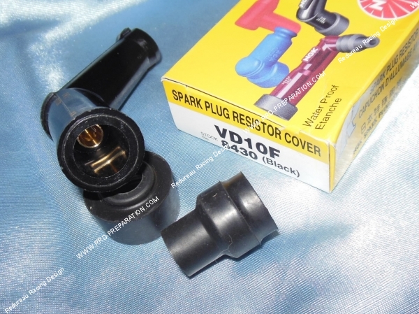 zoom Anti-parasite NGK VD10F résistance 10kΩ pour bougie sans olive (modèle long)