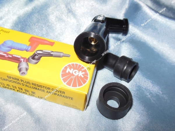 zoom Anti-parasite NGK XD10F résistance 10kΩ pour bougie sans olive (modèle long)