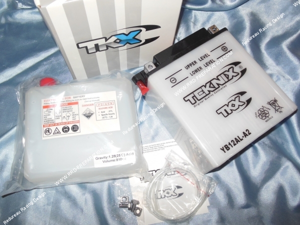 zoom Batterie TEKNIX YB12AL-A2 12v (acide avec entretien) pour moto, mécaboite, scooters