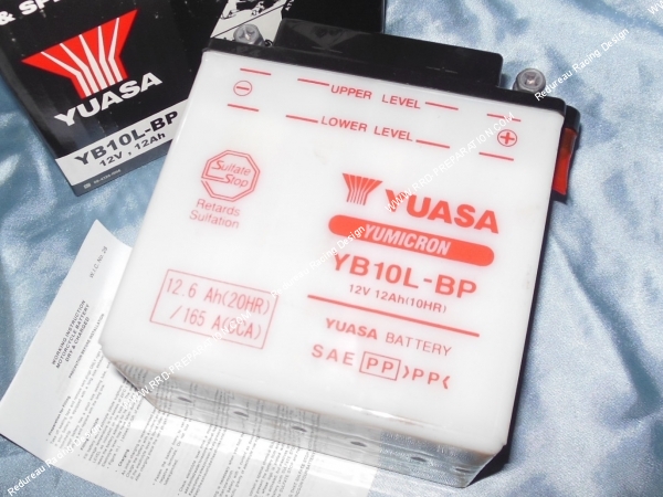 zoom Batterie YUASA YB10L-BP 12v 12A (acide avec entretien) pour moto, mécaboite, scooters