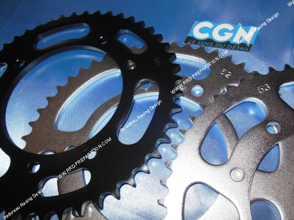 zoom Couronne 48, 52 ou 53 dents en 420 pour RIEJU MRT, RS3, DERBI SENDA, PEUGEOT XP6 2000, MBK X-LIMIT 2003, XP7 CROSS...