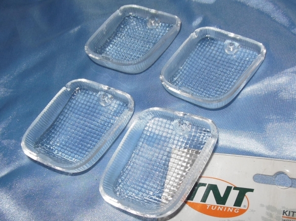 zoom Cabochons clignotants TNT TUNING transparent pour APRILIA RS 1997, MX, RX...