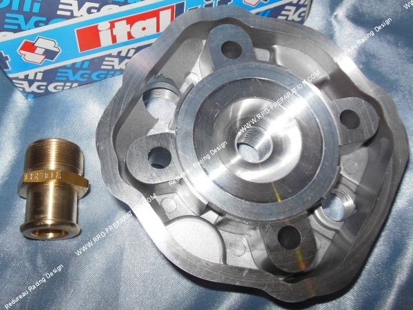 zoom Culasse à plot complète Ø47,6mm pour kit et pack 80cc ITALKIT Racing aluminium course longue 44,90 sur DERBI euro 3