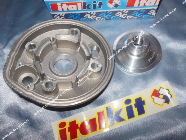 zoom Culasse à plot complète Ø48mm pour kit 75cc ITALKIT aluminium à plot sur minarelli am6
