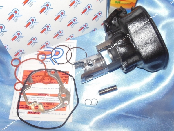zoom Cylindre - piston sans culasse 50cc Ø40mm DR Racing fonte (axe de 10mm) minarelli horizontal liquide (nitro, aerox,...)