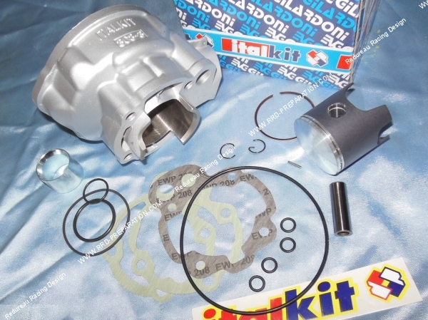 zoom Cylindre - piston sans culasse ITALKIT Racing aluminium 80cc Ø48mm spécial course 44mm bielle 90mm pour minarelli am6