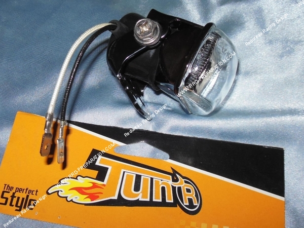 zoom Feu halogène additionnel avec support TUN’R noir rectangle 12V55W orientable