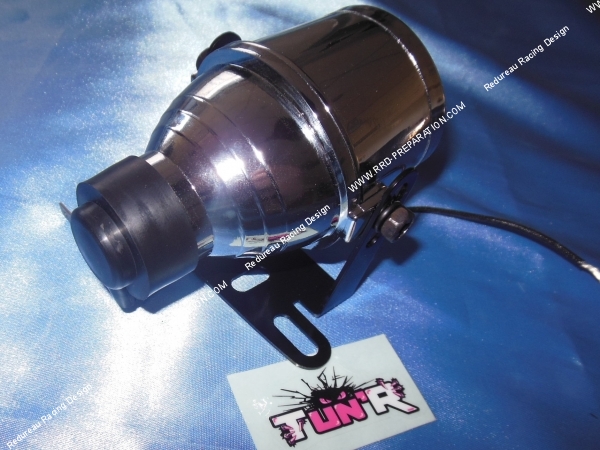zoom Feu additionnel halogène Ø55mm avec support TUN’R chromé