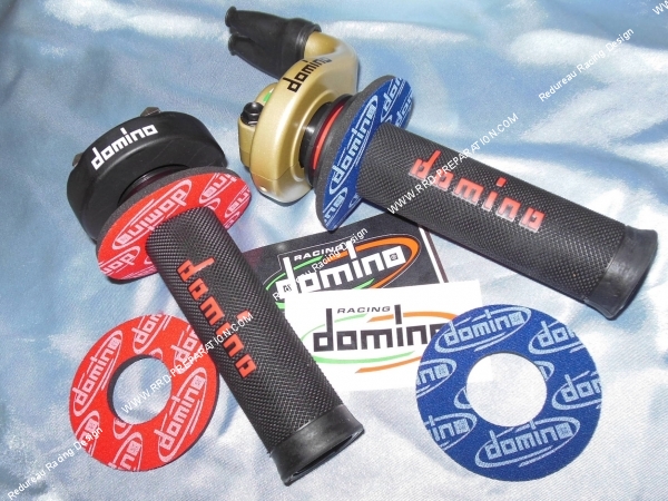zoom Jeu de 2 garnitures de poignée / anneaux en mousse DOMINO rouge, bleu ou jaune au choix