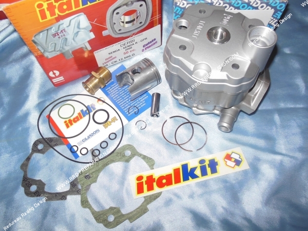 zoom Kit 50cc haut moteur Ø39.86mm ITALKIT Racing bi-segment aluminium DERBI euro 1 & 2