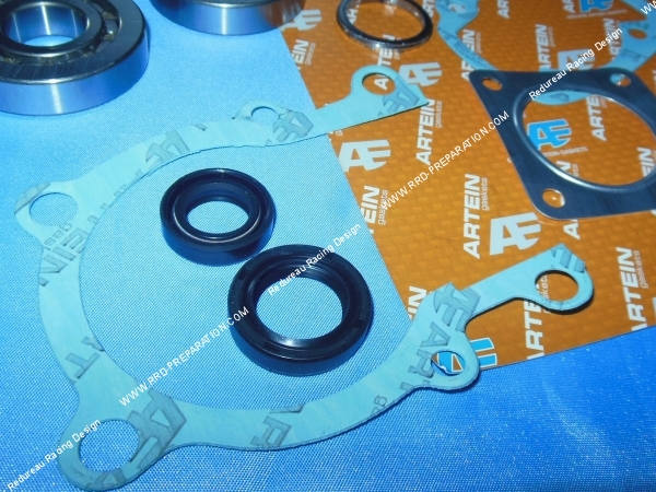 zoom Kit roulements renforcés + joints spy + joints haut moteur ARTEIN ... sur PEUGEOT BUXI, ELYSEO, TREKKER, SPEEDFIGHT...