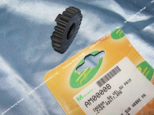 zoom Pignon de 5ème sur arbre primaire 24 dents pour boîte de vitesse MINARELLI AM6 (taille origine)
