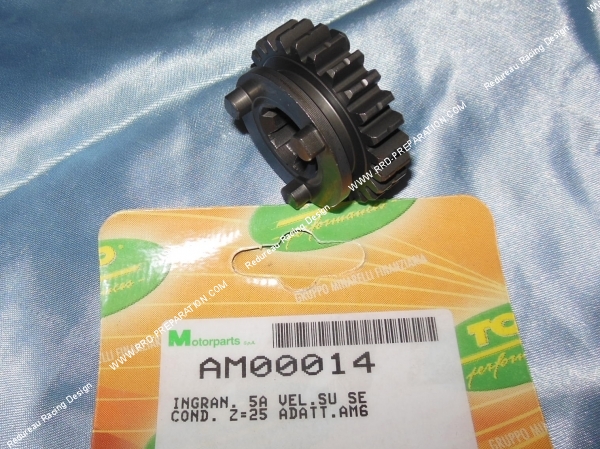 zoom Pignon de 5ème sur arbre secondaire 25 dents pour boîte de vitesse MINARELLI AM6 (taille origine)