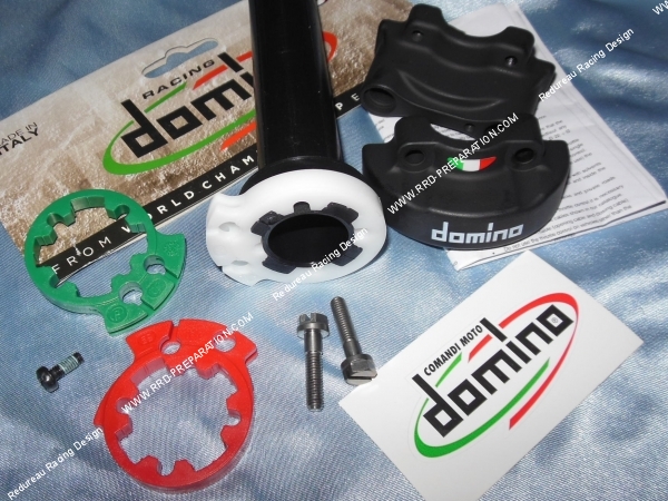 zoom Poignée tirage rapide DOMINO alliage magnésium course au choix double câble noir