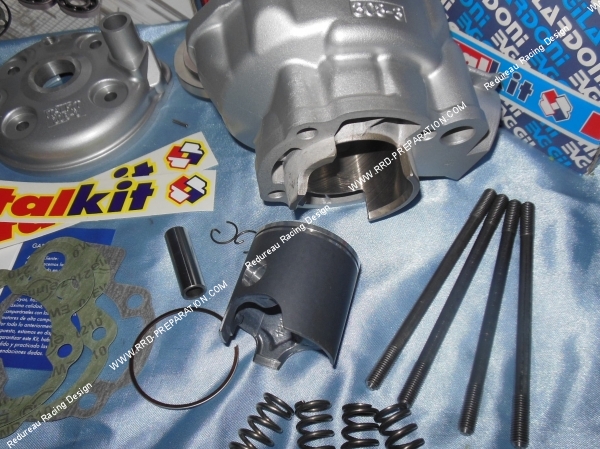 zoom piston Pack ITALKIT Racing 80cc Ø48mm pour mécaboite moteur minarelli am6