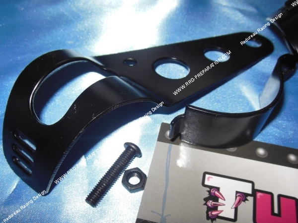 zoom Pattes de phare avant TUN'R (porte feux) Noir Racing (diamètre de fixation 28 à 41mm)