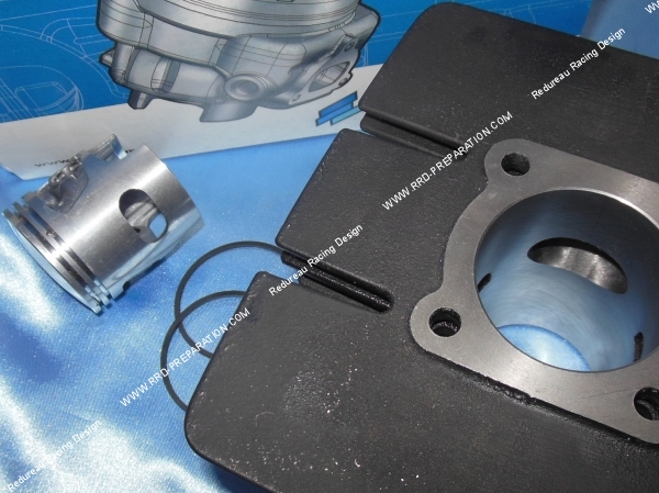 zoom préparation Kit 65cc Ø45mm POLINI fonte pour moto MBK ZX, YAMAHA RD, TY, DT, MX... 50cc